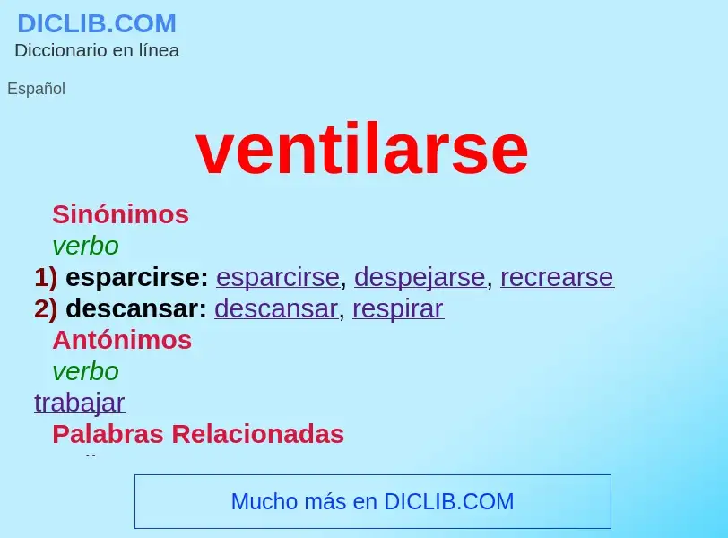 What is ventilarse - definition