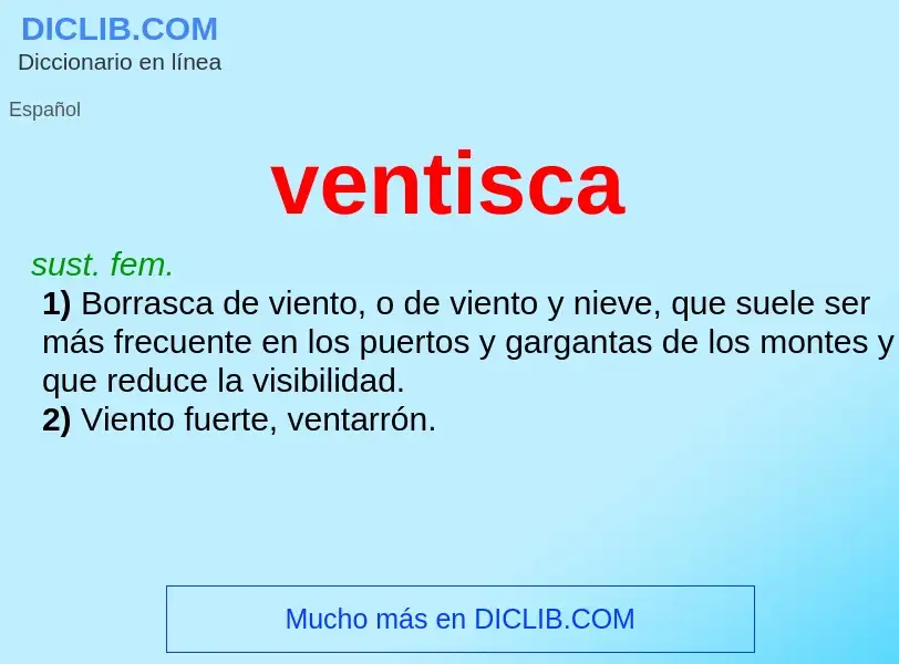 O que é ventisca - definição, significado, conceito