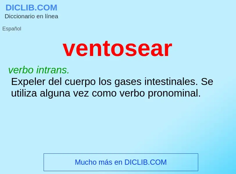 What is ventosear - meaning and definition