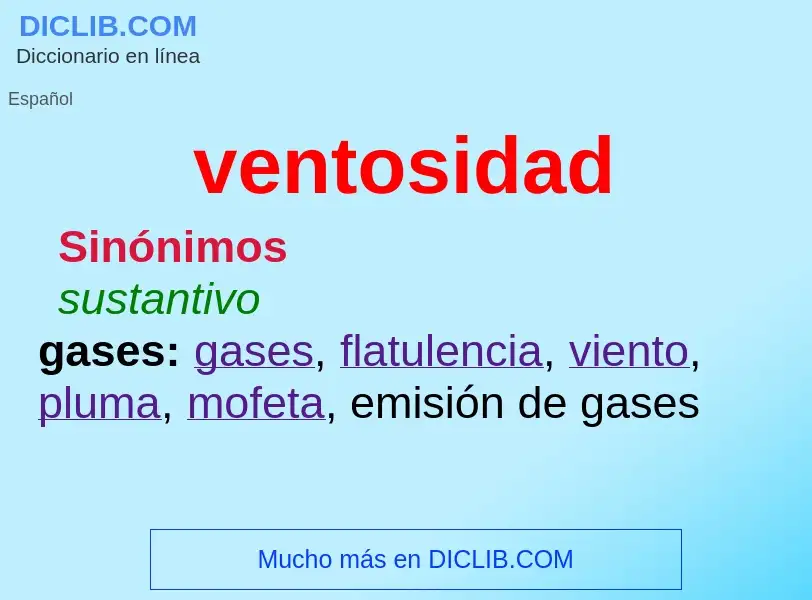 O que é ventosidad - definição, significado, conceito