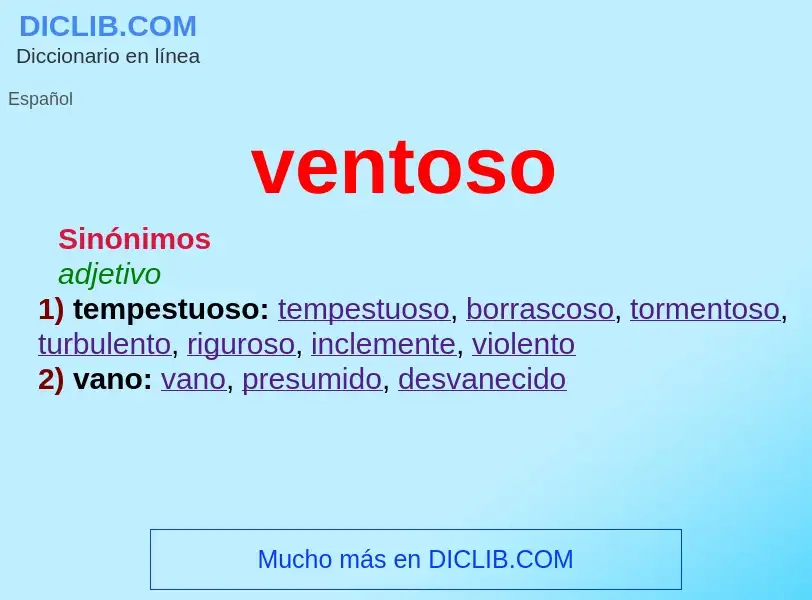 Wat is ventoso - definition