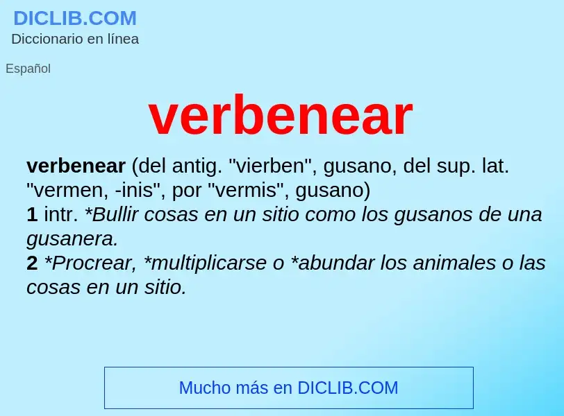 What is verbenear - meaning and definition