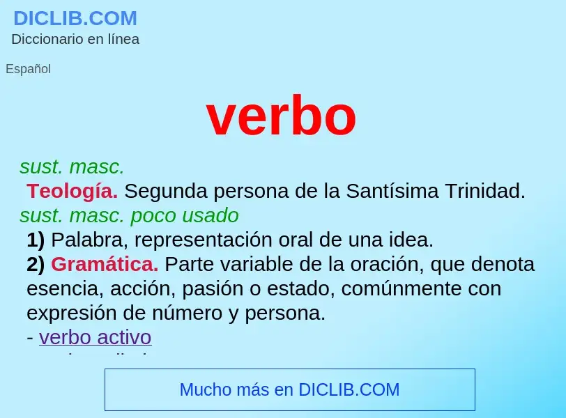 Was ist verbo - Definition