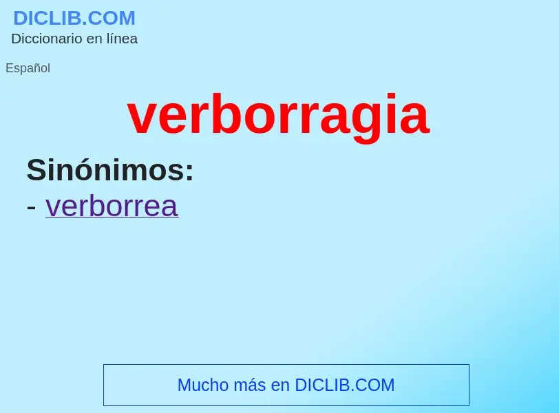 What is verborragia - definition