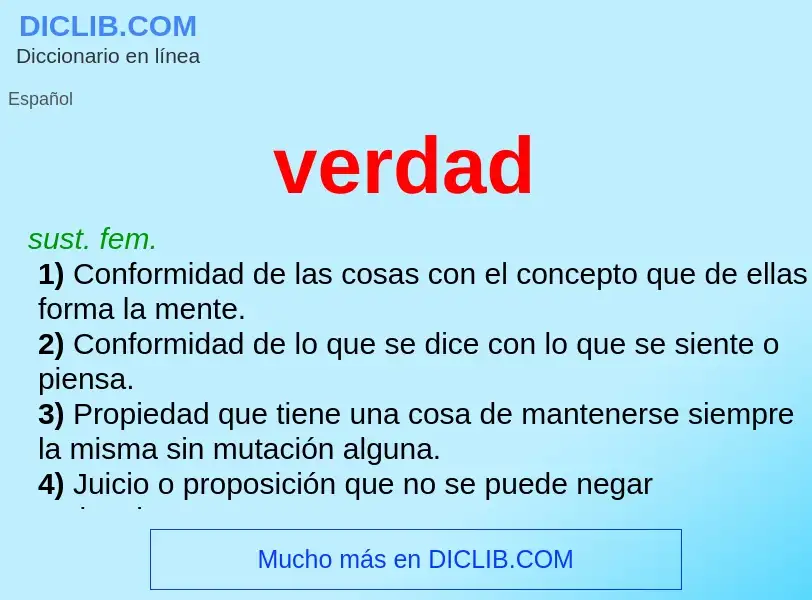 Wat is verdad - definition