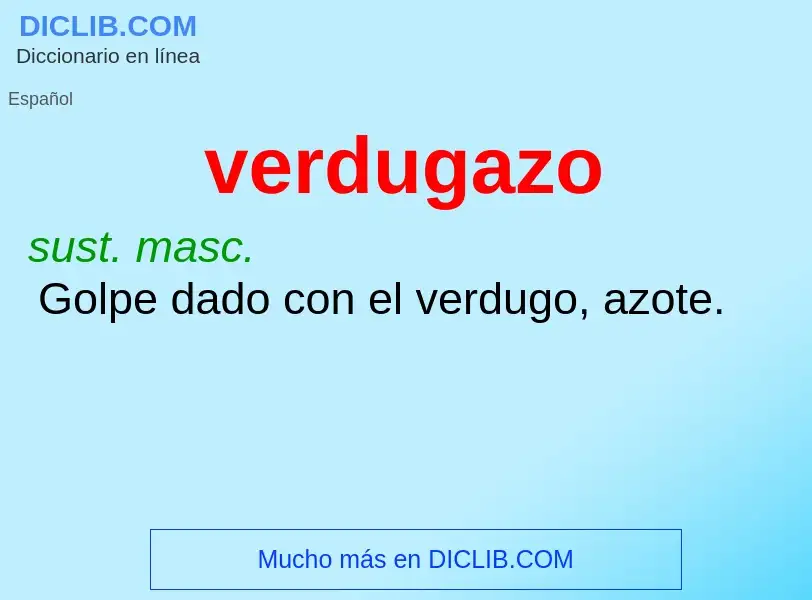 Wat is verdugazo - definition