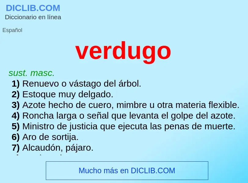 Wat is verdugo - definition