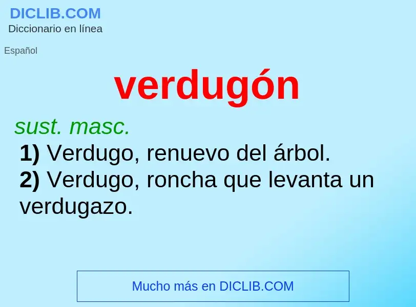 What is verdugón - definition