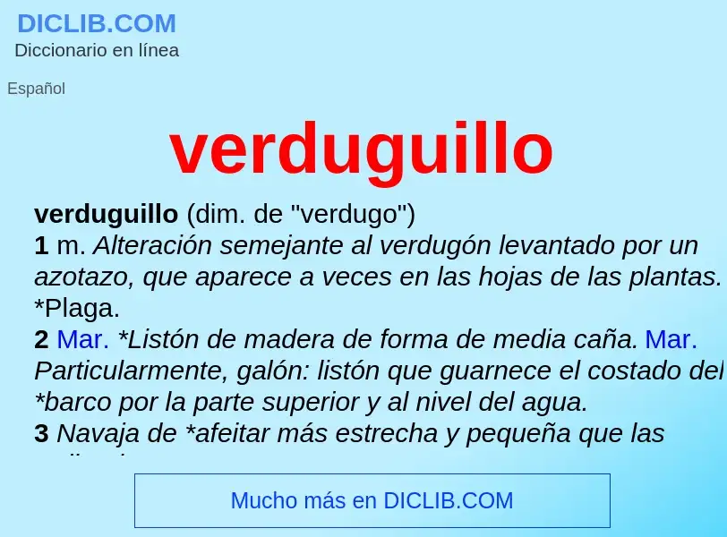 What is verduguillo - definition