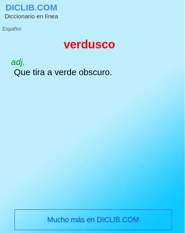 What is verdusco - definition
