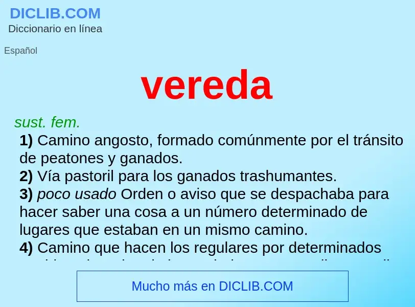 What is vereda - definition