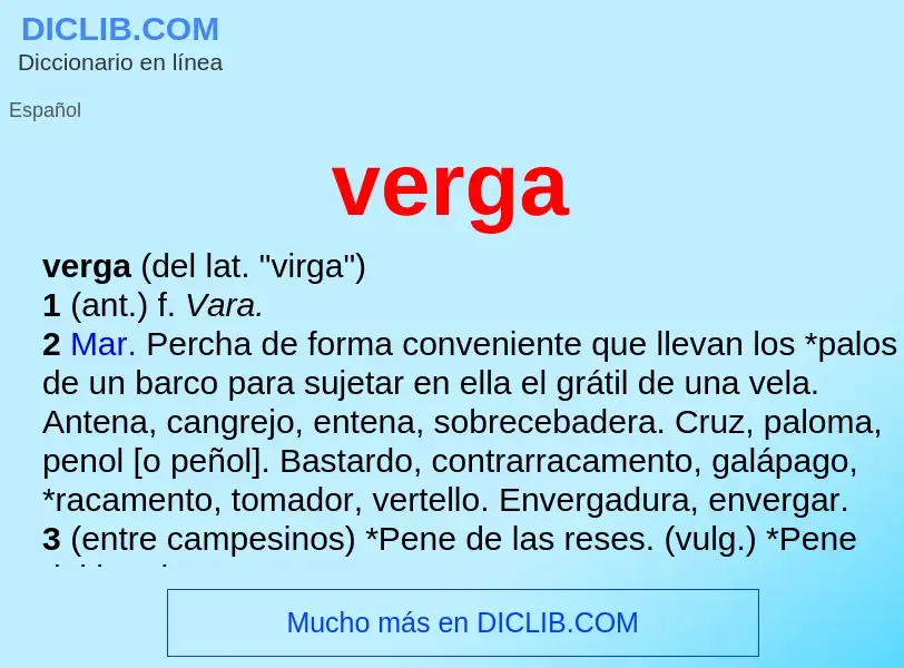 Wat is verga - definition