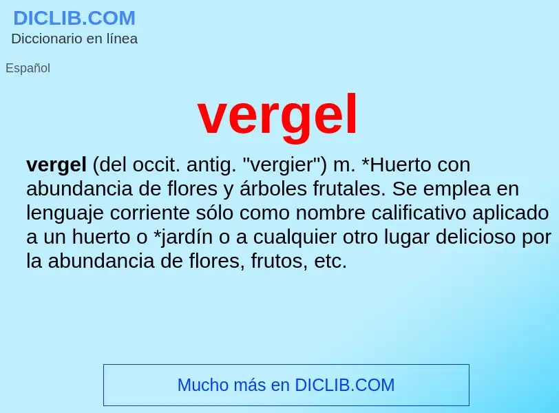 What is vergel - definition