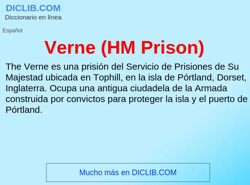 ¿Qué es Verne (HM Prison)? - significado y definición