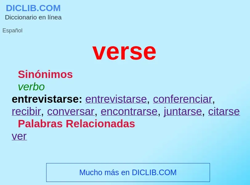 Wat is verse - definition