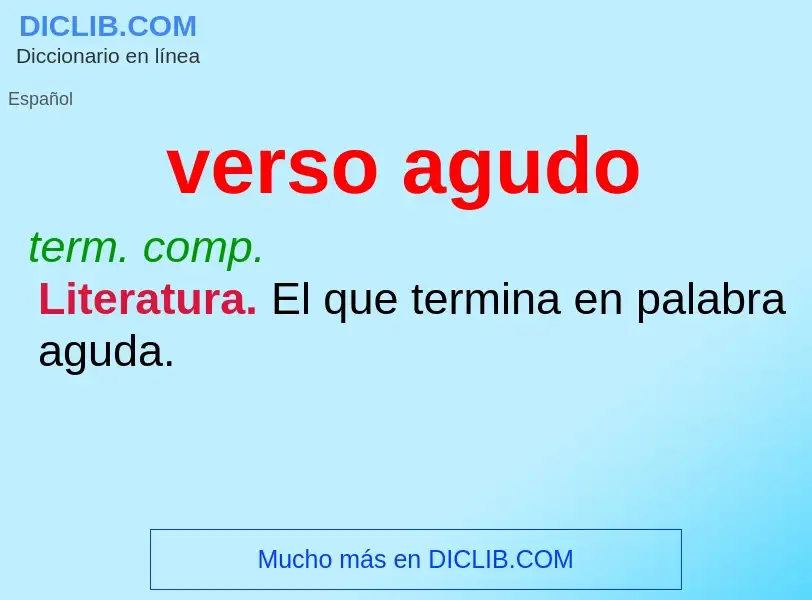 O que é verso agudo - definição, significado, conceito