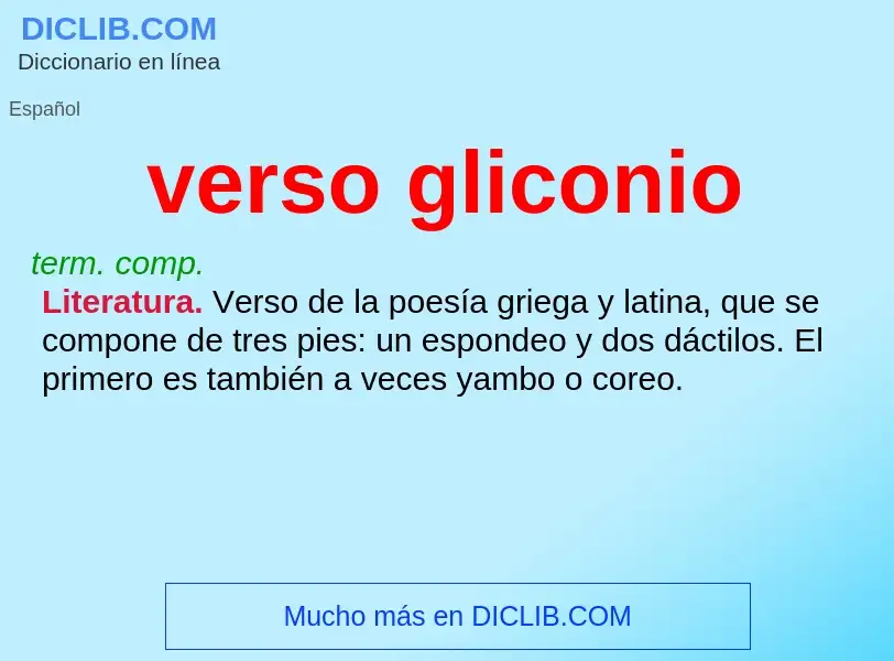 Wat is verso gliconio - definition