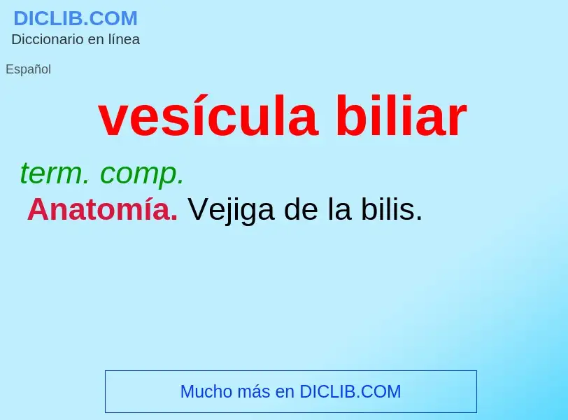 What is vesícula biliar - meaning and definition