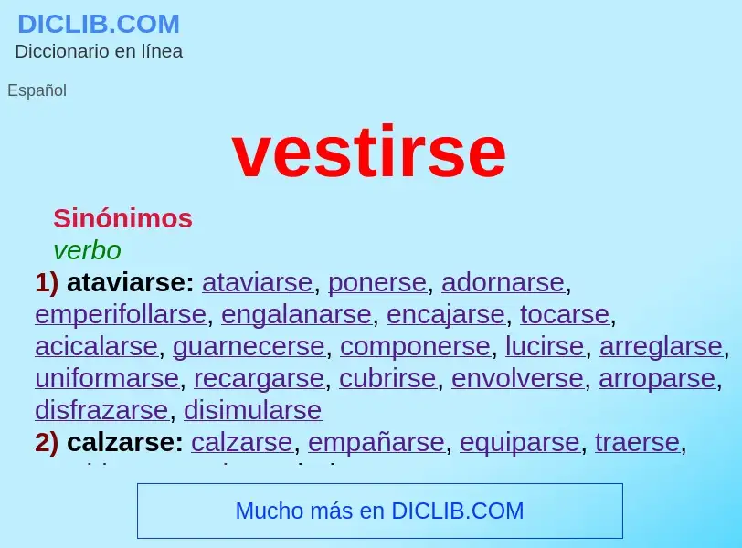 O que é vestirse - definição, significado, conceito