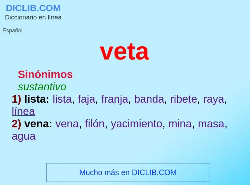 Wat is veta - definition