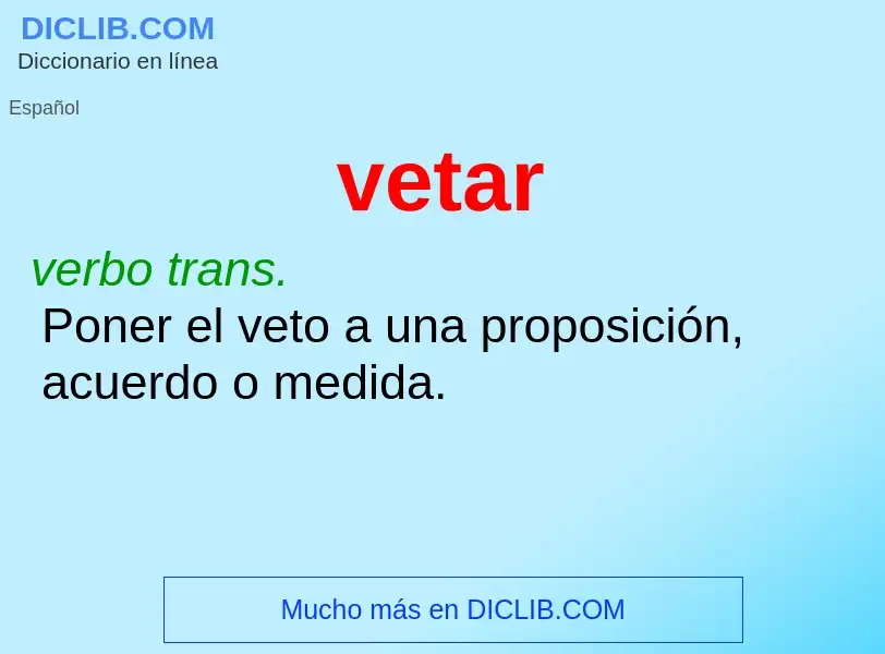 What is vetar - definition