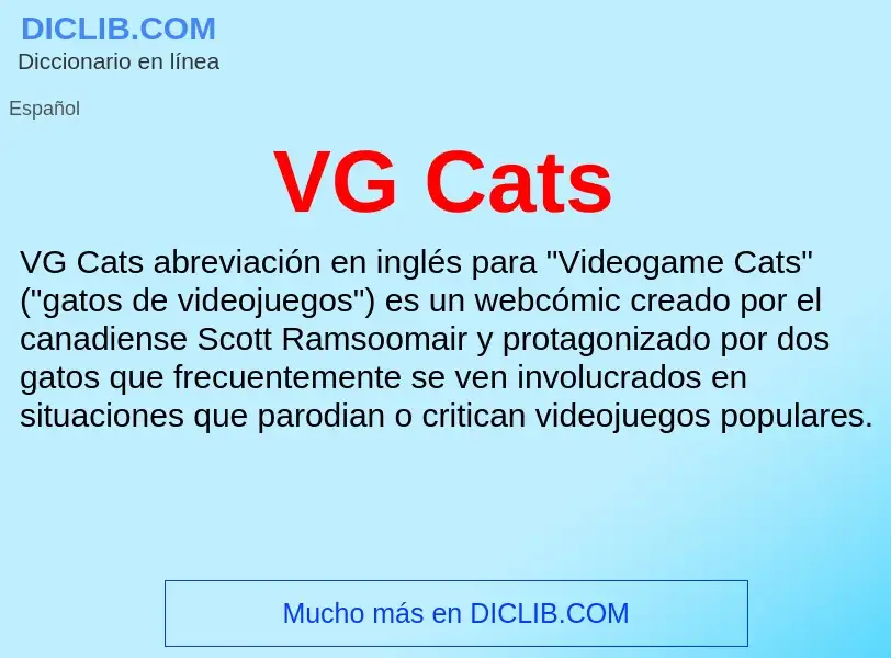 Wat is VG Cats - definition