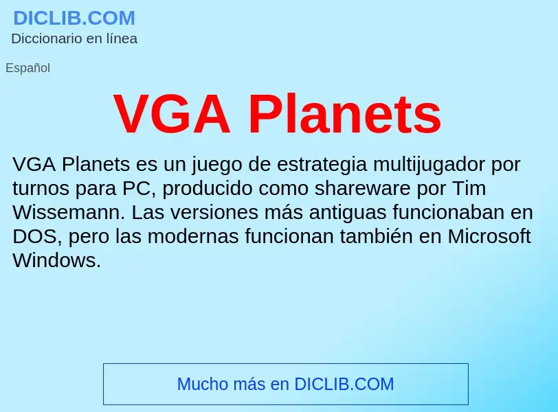 Wat is VGA Planets - definition