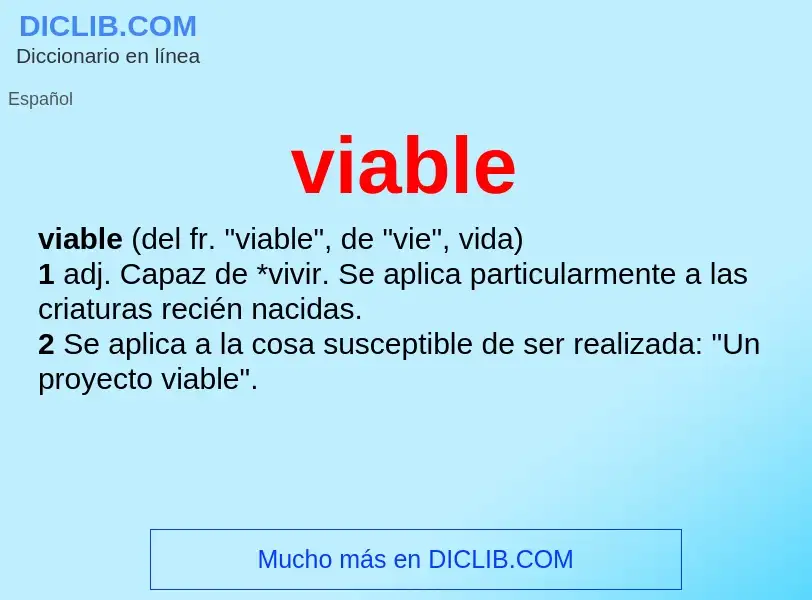 Wat is viable - definition