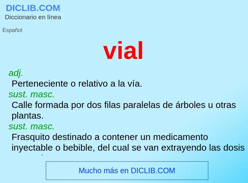 O que é vial - definição, significado, conceito