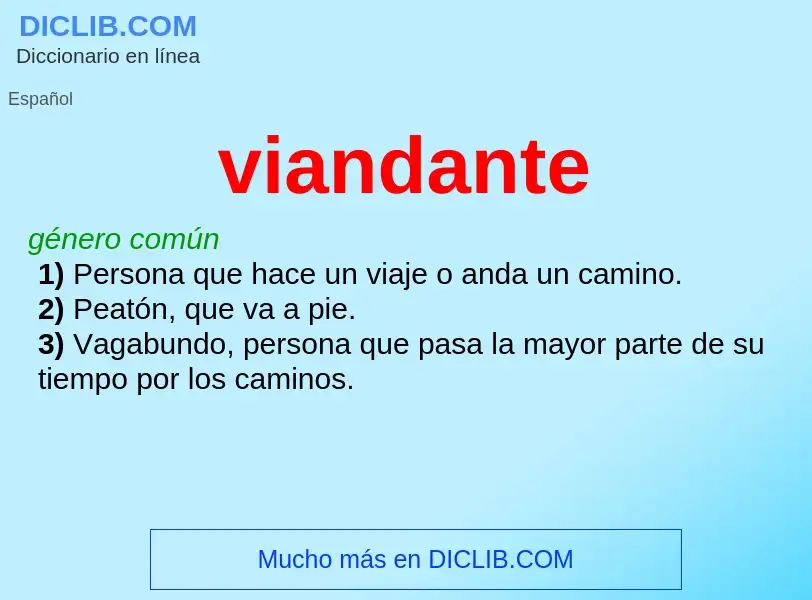 O que é viandante - definição, significado, conceito