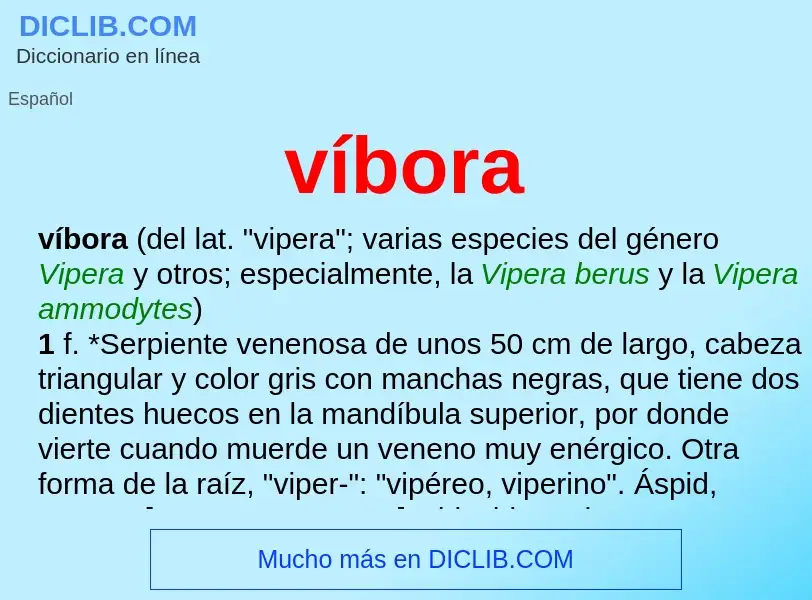 Wat is víbora - definition