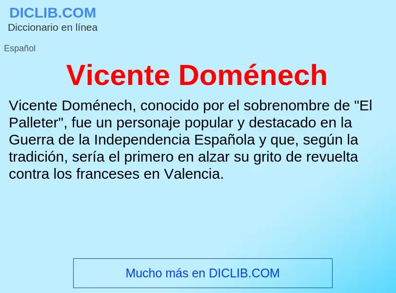 Что такое Vicente Doménech - определение