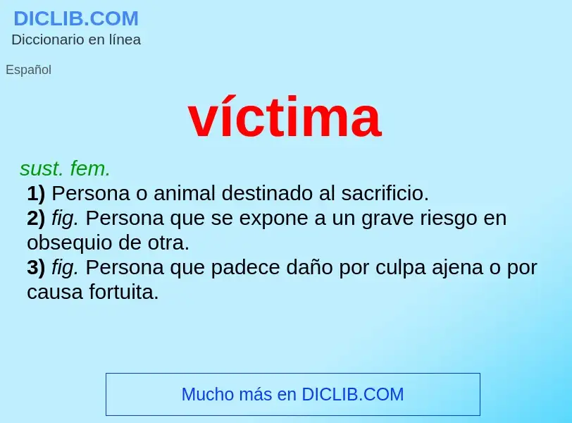 Wat is víctima - definition