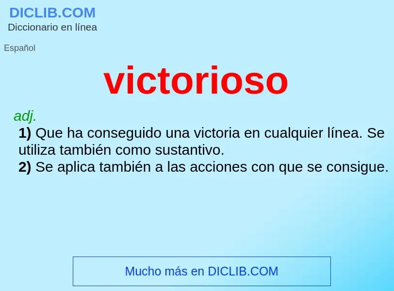 What is victorioso - definition