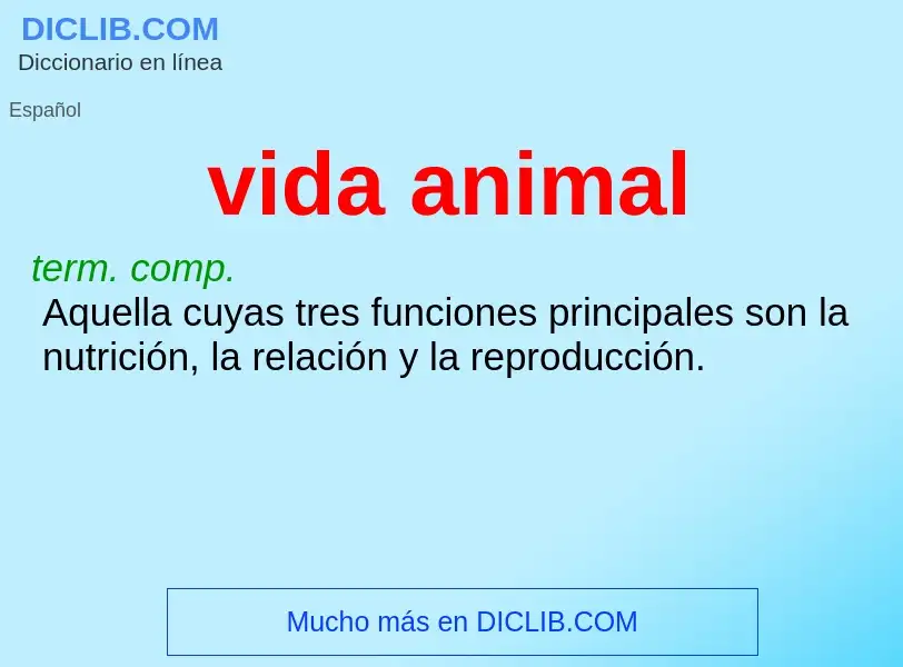 Wat is vida animal - definition