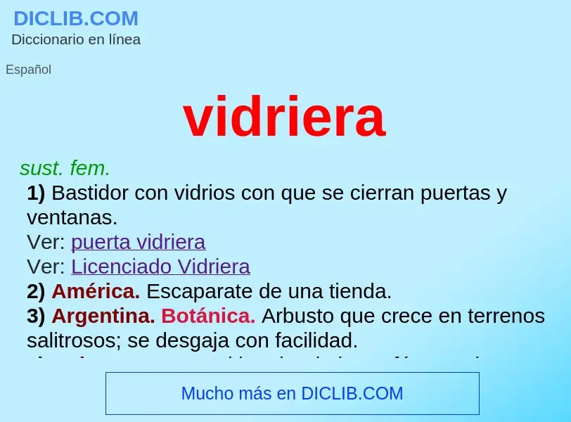 Что такое vidriera - определение