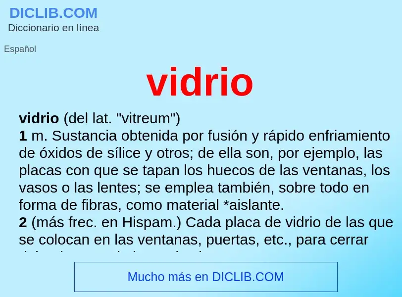 Wat is vidrio - definition