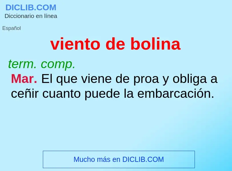 What is viento de bolina - definition