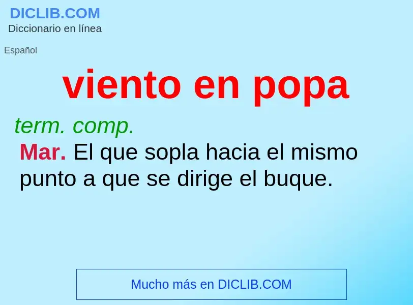 O que é viento en popa - definição, significado, conceito