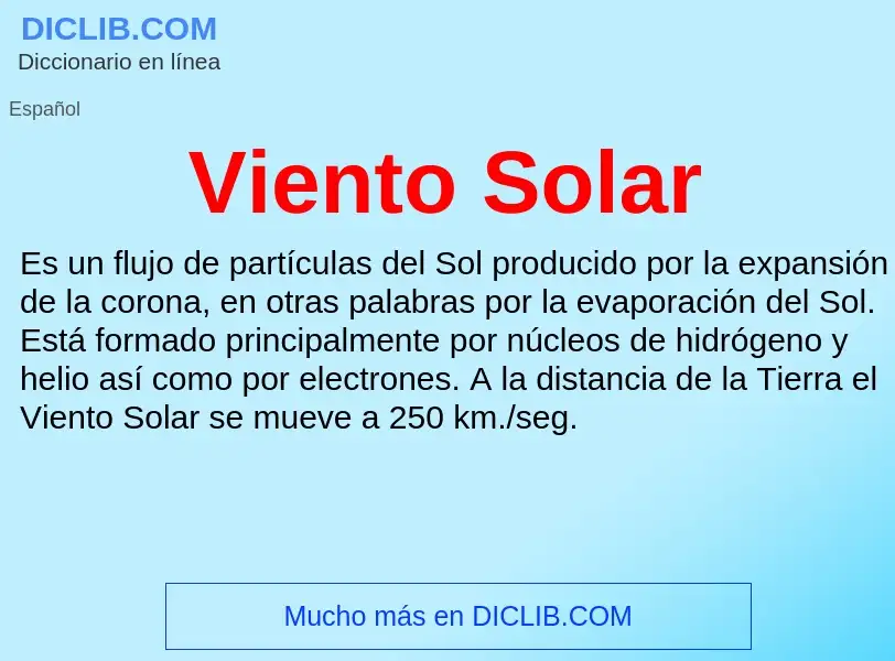 Che cos'è Viento Solar - definizione