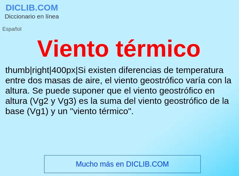 What is Viento térmico - definition