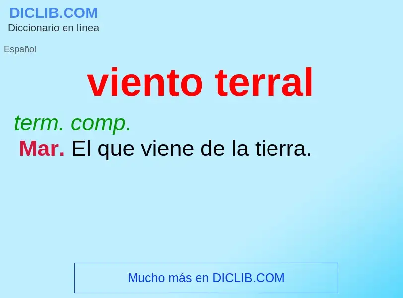 What is viento terral - definition