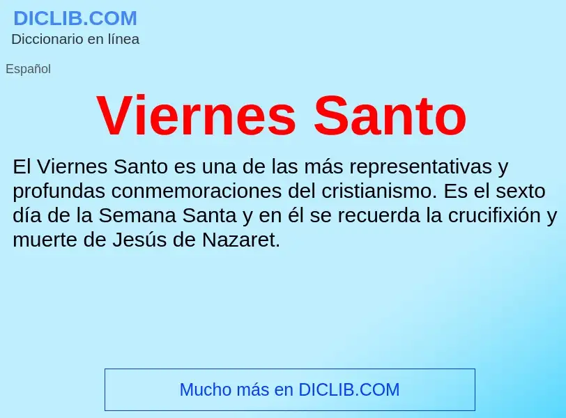 What is Viernes Santo - definition