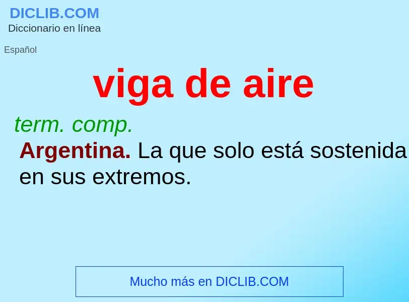 What is viga de aire - definition