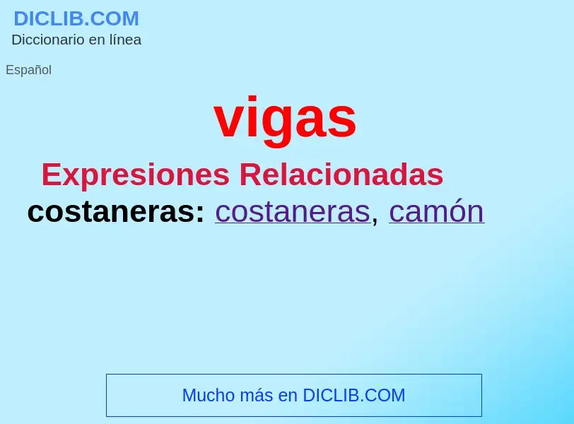 ¿Qué es vigas? - significado y definición