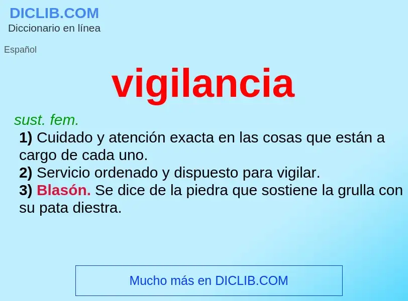 Wat is vigilancia - definition