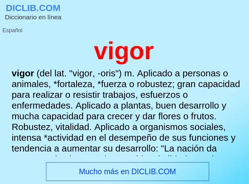 Wat is vigor - definition