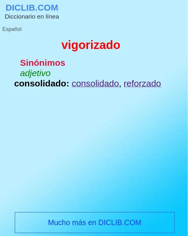 What is vigorizado - definition