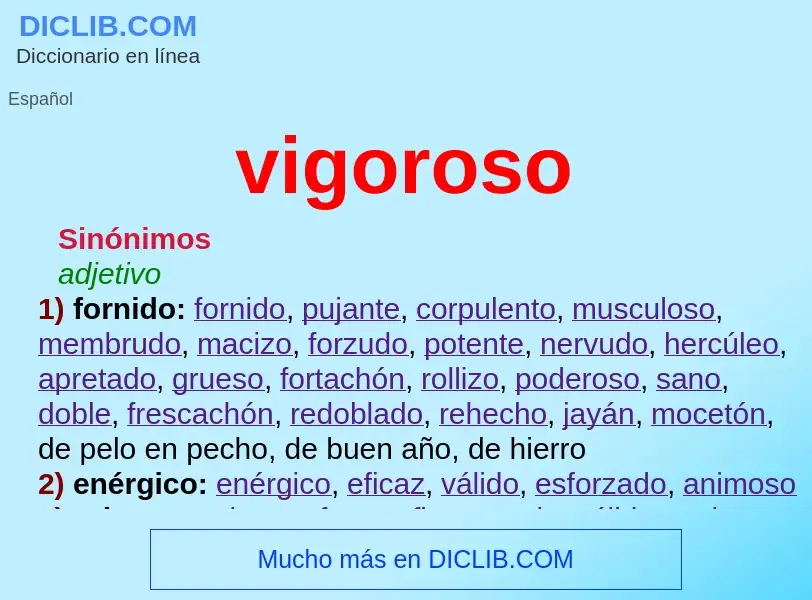 What is vigoroso - definition