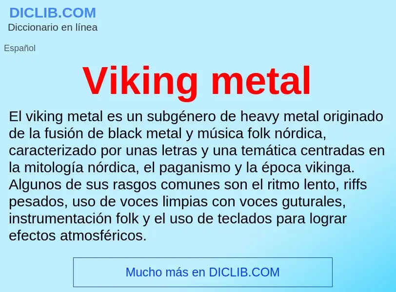 O que é Viking metal - definição, significado, conceito